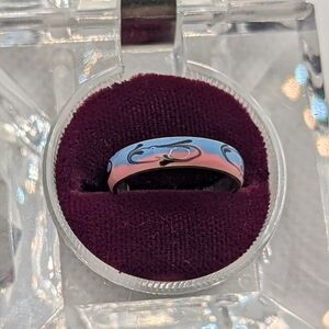 Pink and Blue Patterned Ring